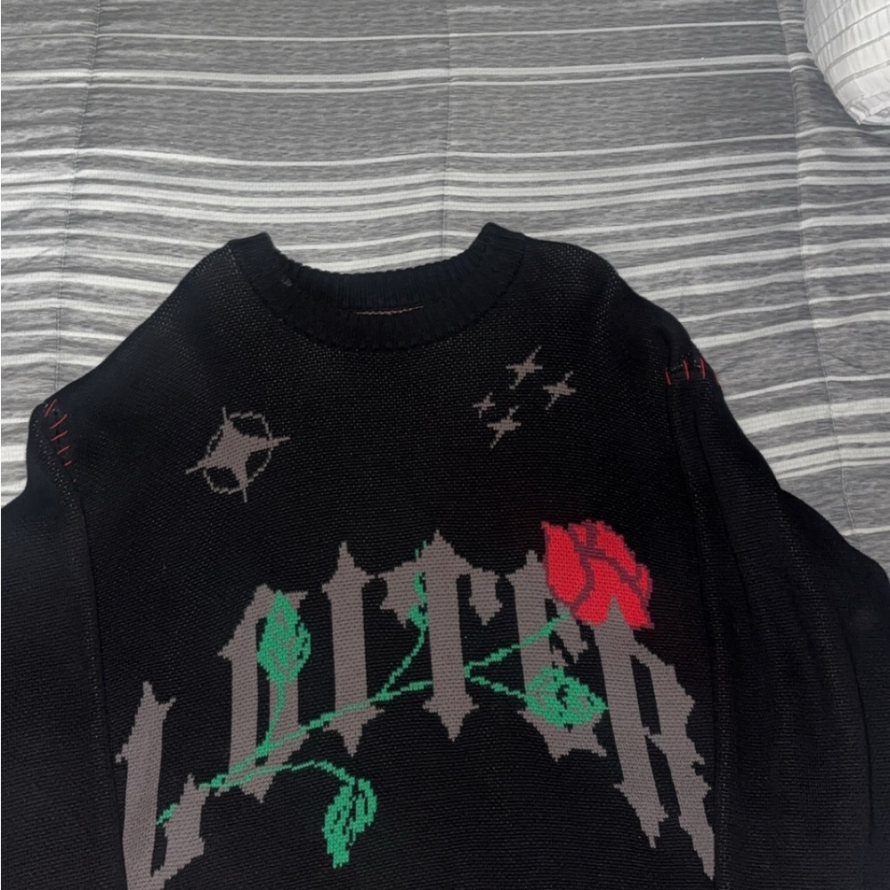 Loiter Rose Crewneck Vintage Cozy Rose Y2K